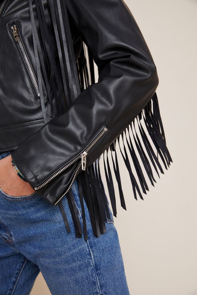 FRINGE FAUX LEATHER ジャケット Amazon.com: LJYH Girls Tassel Moto Faux Leather Short