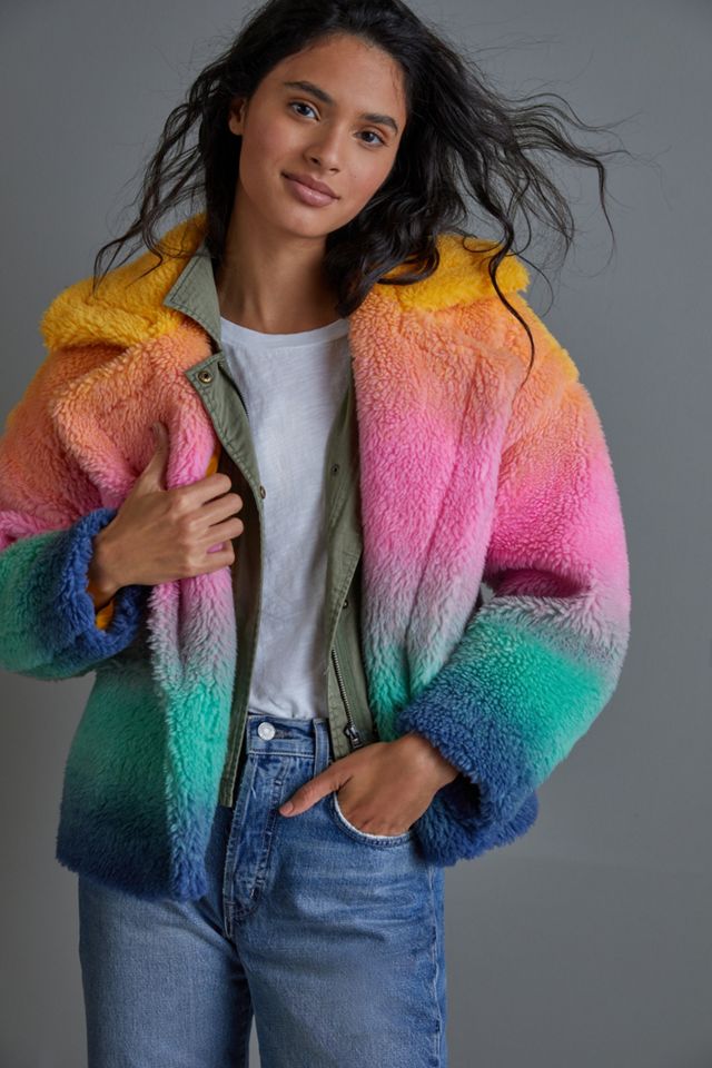 Marisol Ombre Faux Fur Jacket #3