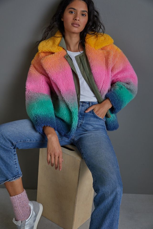 Marisol Ombre Faux Fur Jacket