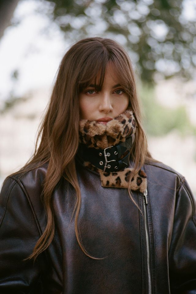 BLANKNYC Faux-Leather Collared Jacket #6
