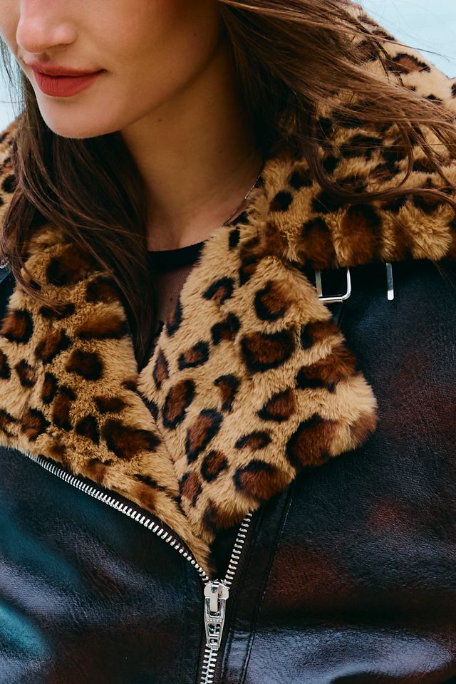 BLANKNYC Faux-Leather Collared Jacket #4