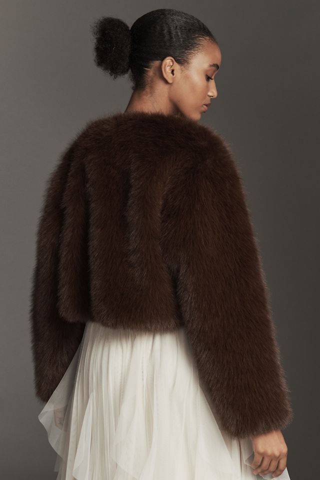 BLANKNYC Gala Affair Faux-Fur Crop Jacket #2