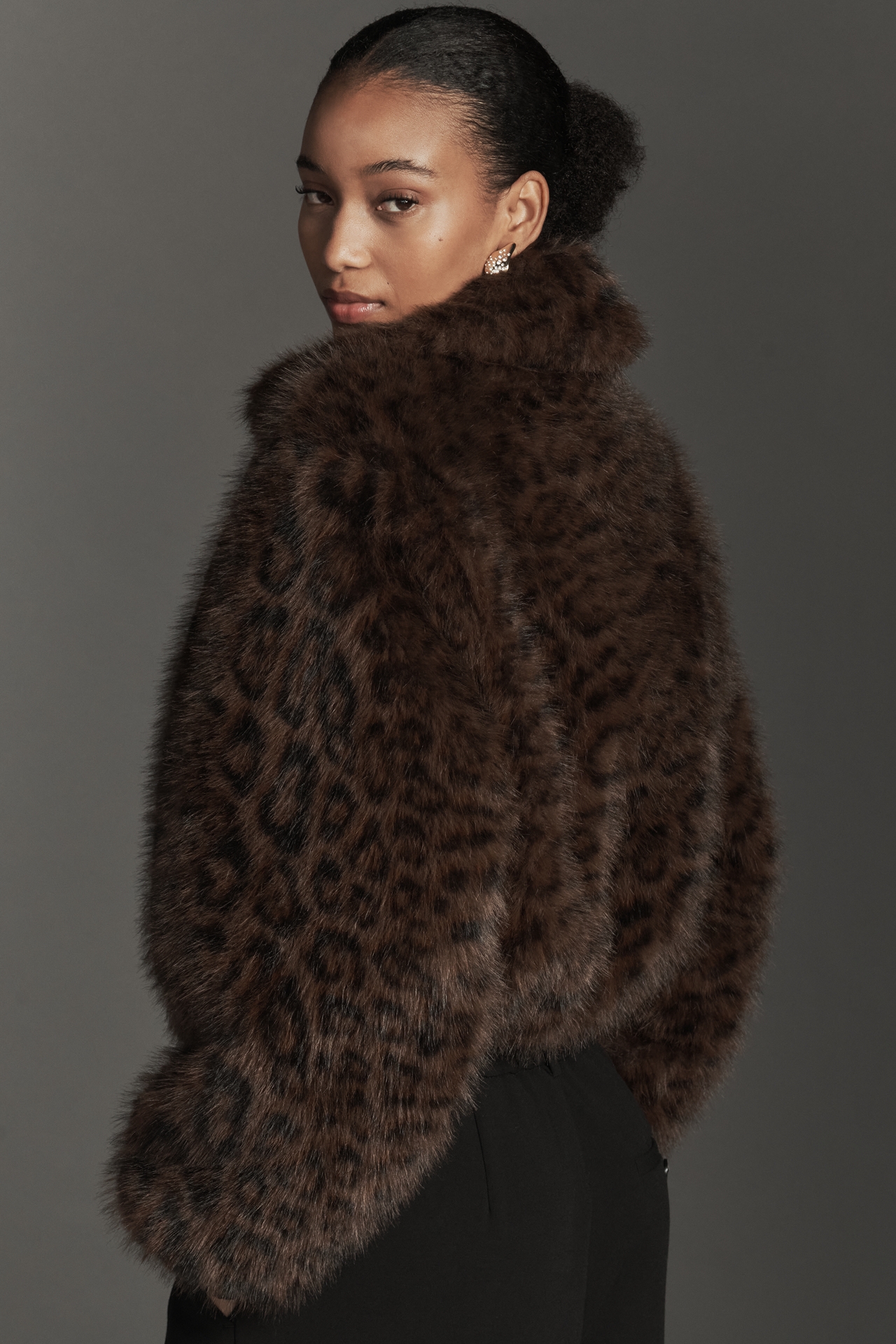 BLANKNYC Midnight Run Faux-Fur Leopard Jacket
