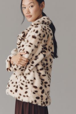 Kellie Contrast Faux Fur Jacket | Anthropologie