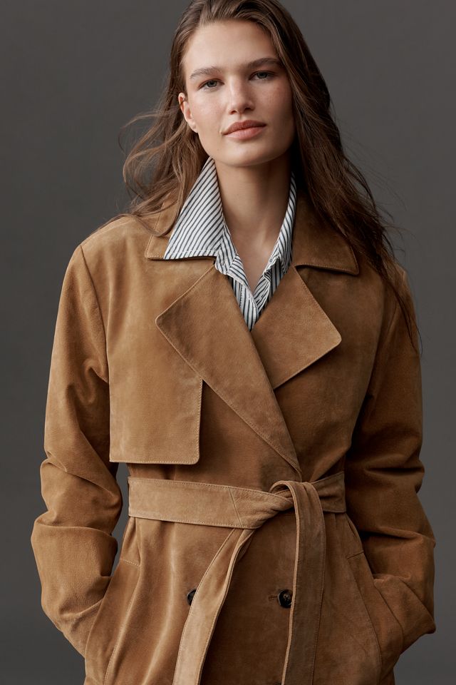 BLANKNYC Suede Trench Coat #2