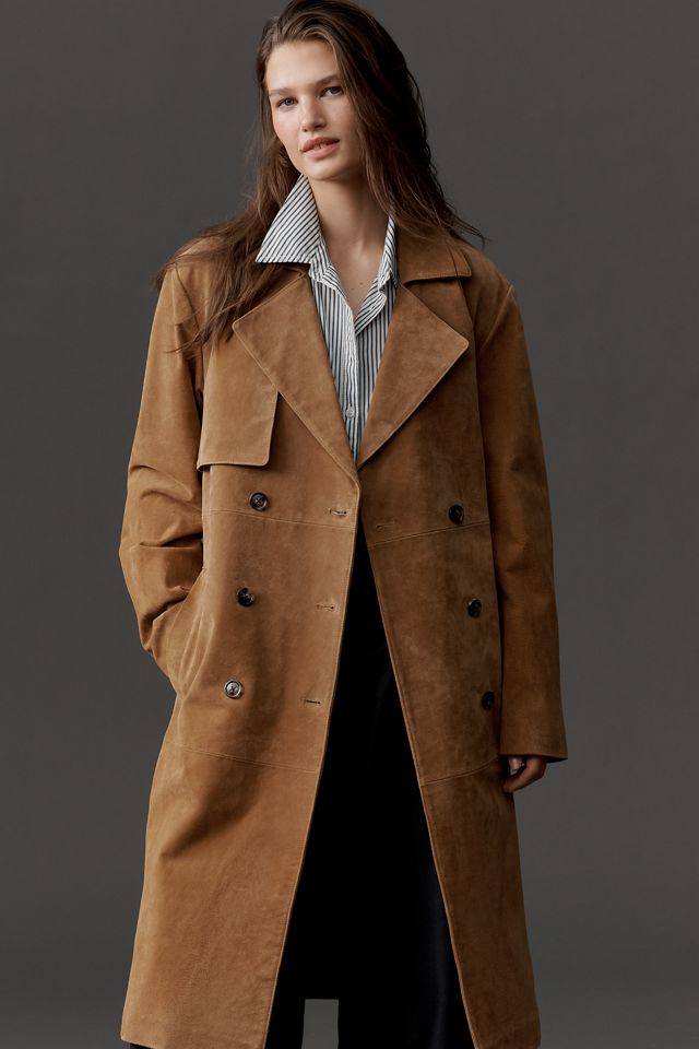 BLANKNYC Suede Trench Coat #4