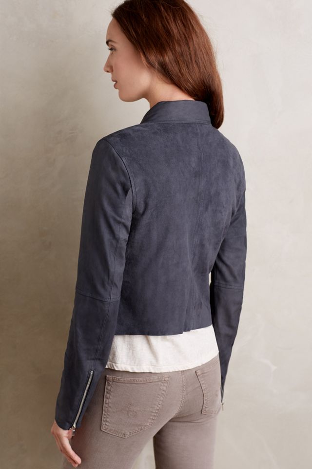 Paige Silvie Suede Moto Jacket #1