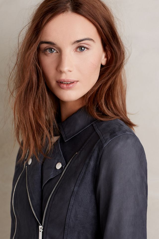 Paige Silvie Suede Moto Jacket #2