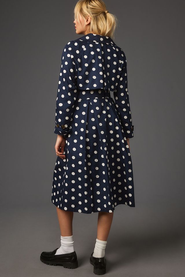 Porridge Neomie Polka Dot Trench Coat #2