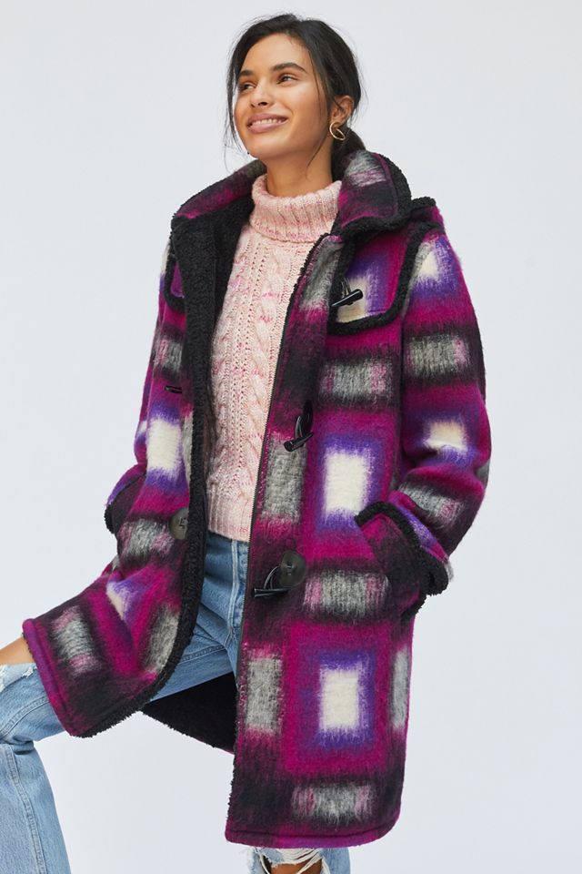 Anna Sui Ombre Plaid Coat #1