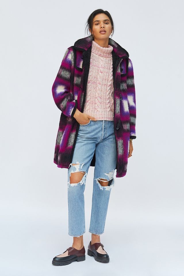 Anna Sui Ombre Plaid Coat #3
