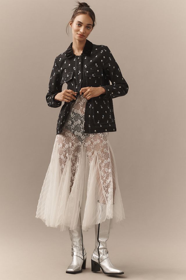 Anna Sui Embroidered Denim Barn Jacket #2