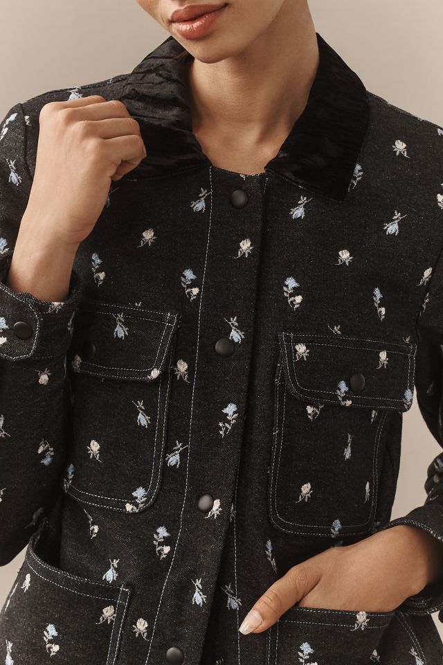 Anna Sui Embroidered Denim Barn Jacket #3