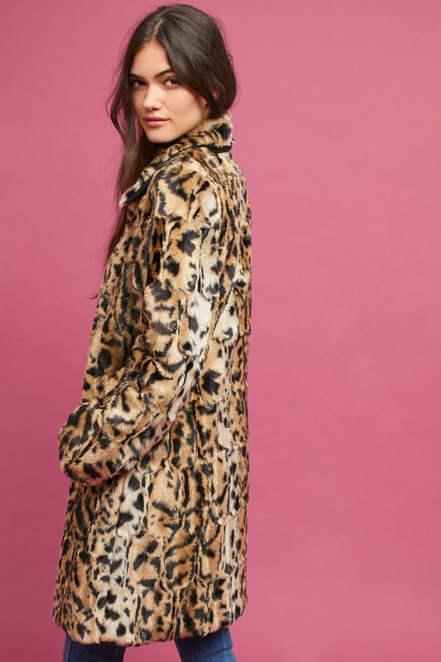 Anthropologie cheetah cheap coat