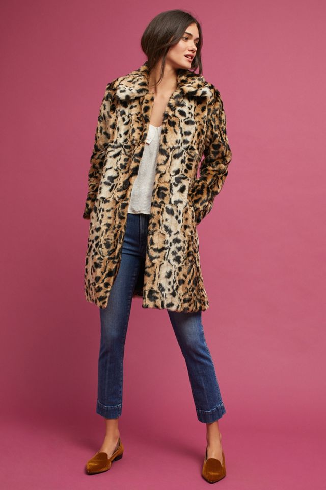 Anthropologie on sale cheetah coat