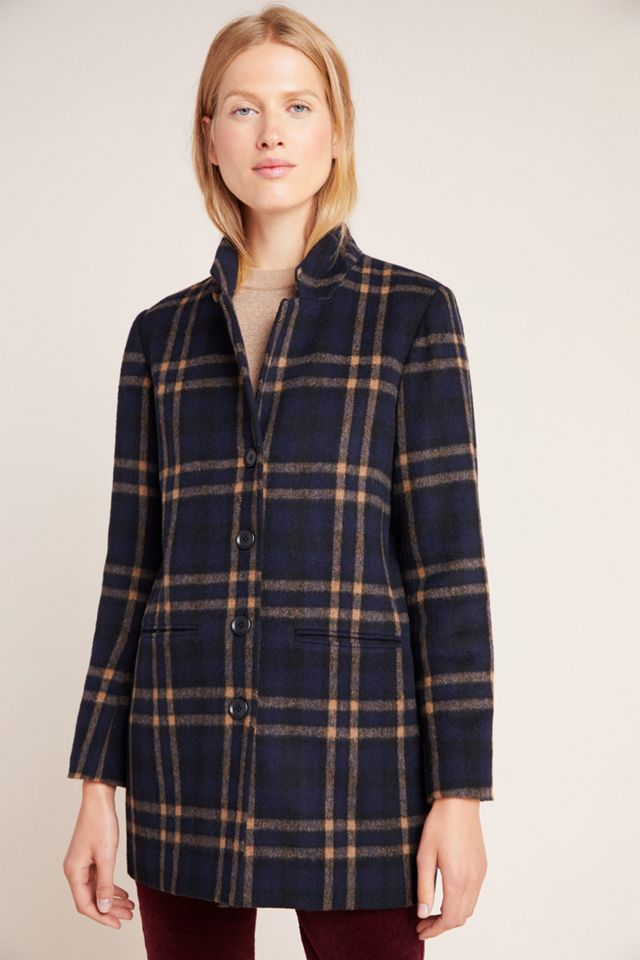 Jasmann Plaid Wool Coat #5