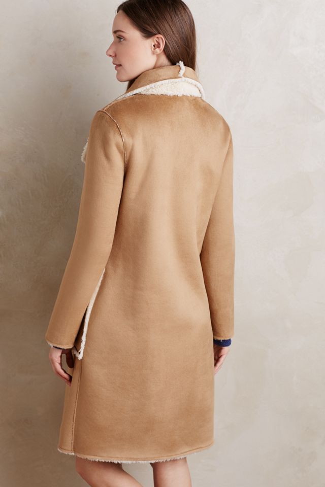 Reversed Shearling Coat #4