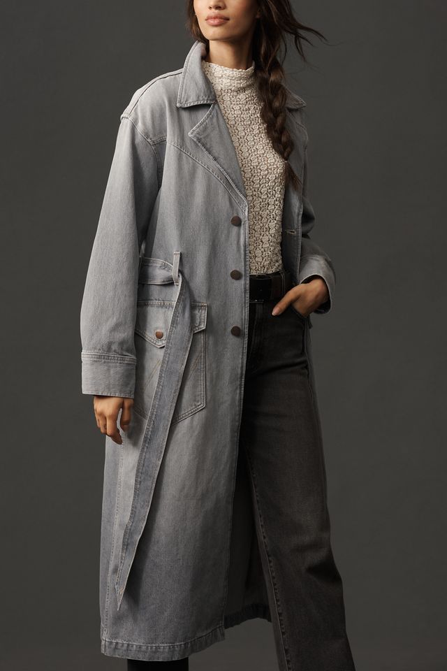 Wrangler Western Denim Trench Coat #3