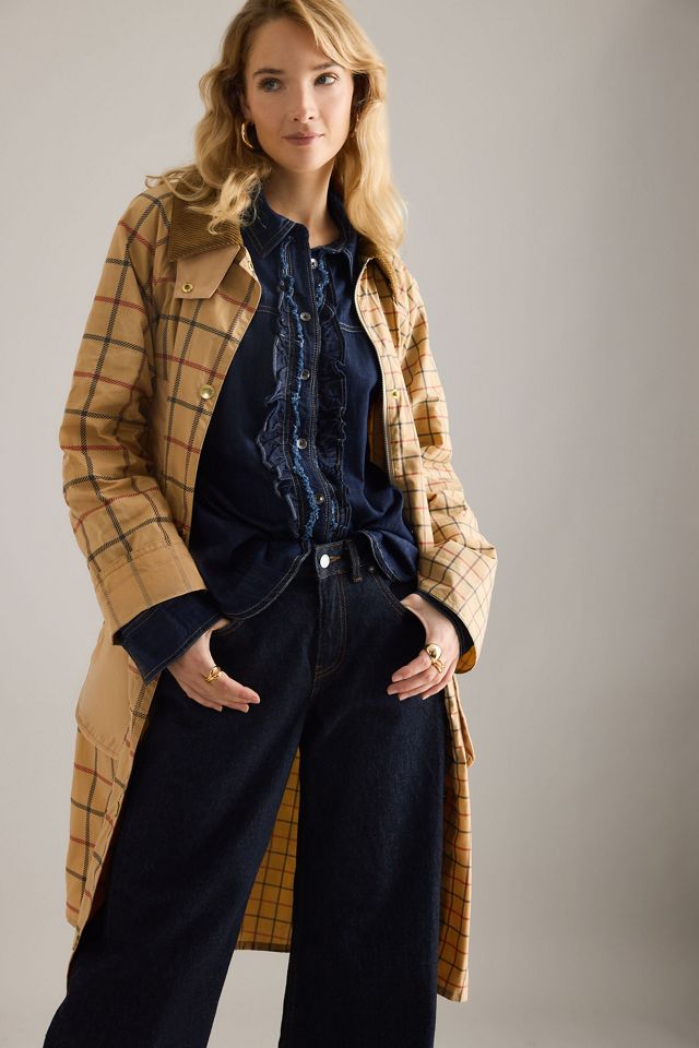 Barbour Hollington Check Car Coat #4
