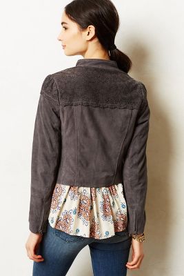 anthropologie suede jacket