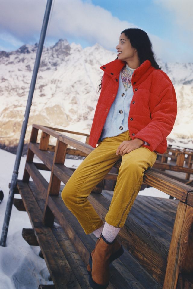 Maeve Jackson Corduroy Puffer Jacket | Anthropologie