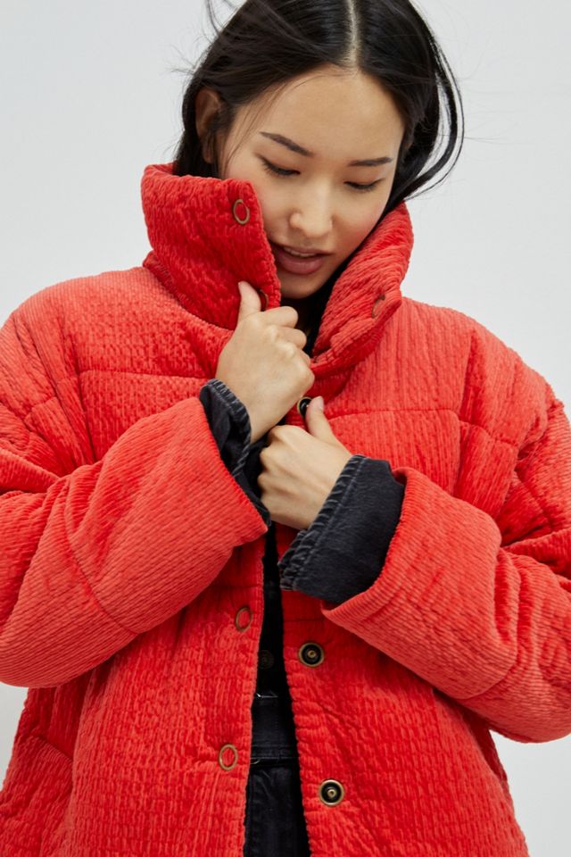 Maeve Jackson Corduroy Puffer Jacket | Anthropologie