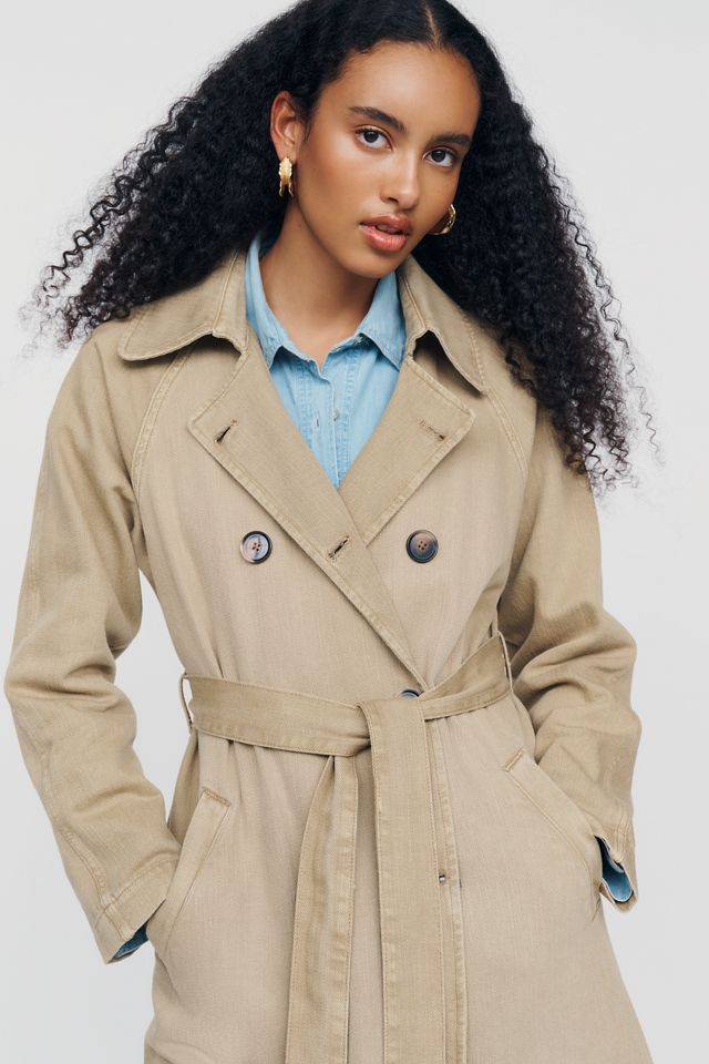 Pilcro 100% Cotton Double-Breasted Trench Coat #2