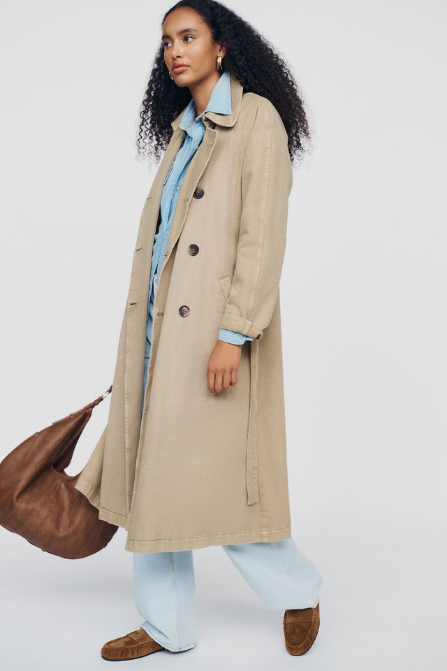 Pilcro 100% Cotton Double-Breasted Trench Coat #3