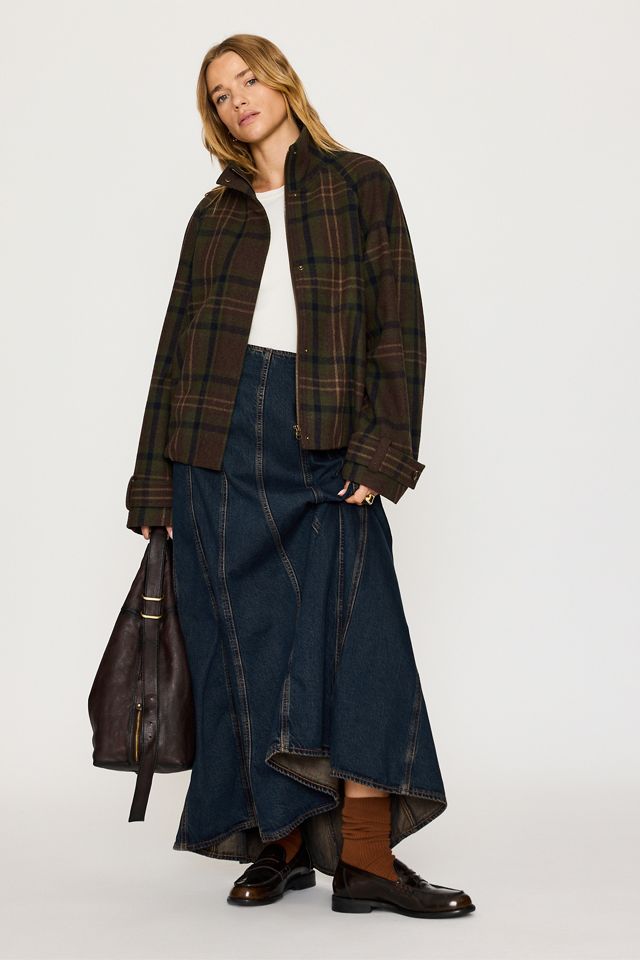 By Anthropologie Wool-Blend Short Funnel Neck Jacket #1