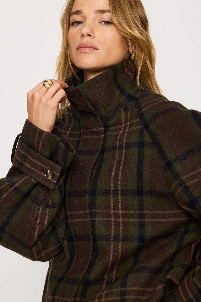 By Anthropologie Wool-Blend Short Funnel Neck Jacket #2