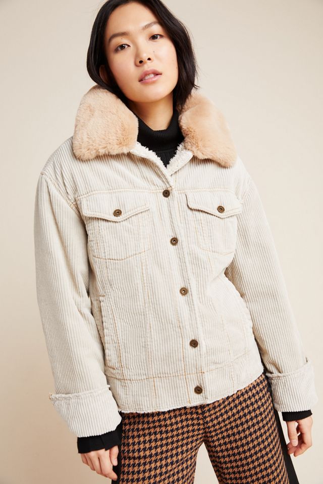 Marrakech Sherpa-Lined Corduroy Trucker Jacket #2