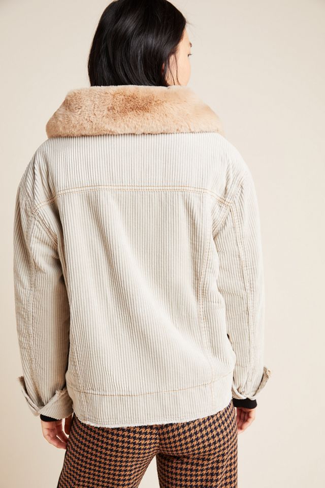 Marrakech Sherpa-Lined Corduroy Trucker Jacket #3