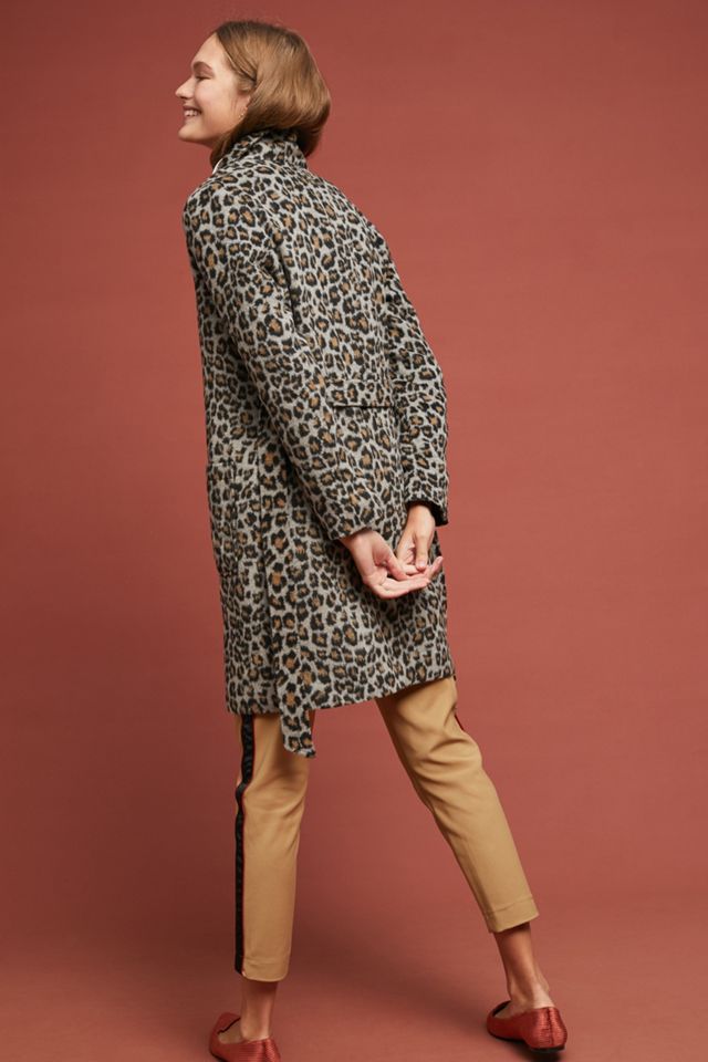 Leopard Knit Coat Anthropologie