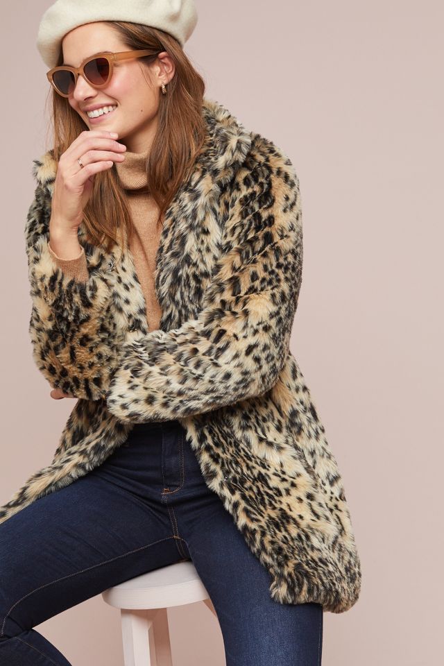 Anthropologie leopard outlet coat