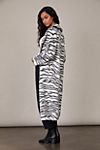 Caroline Zebra-Striped Coat #1