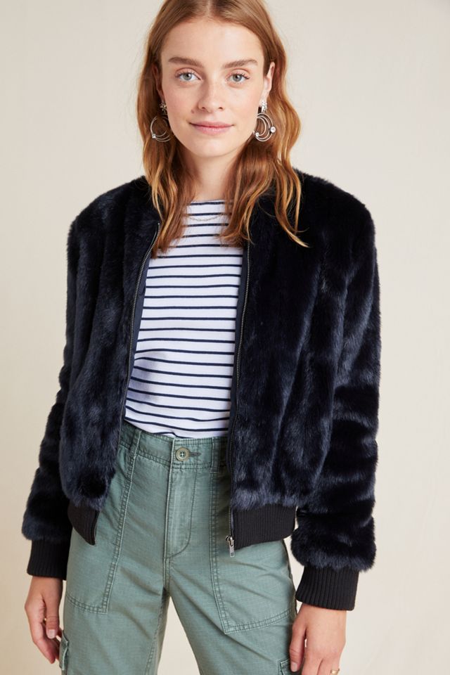 Faux Fur Bomber Jacket #2
