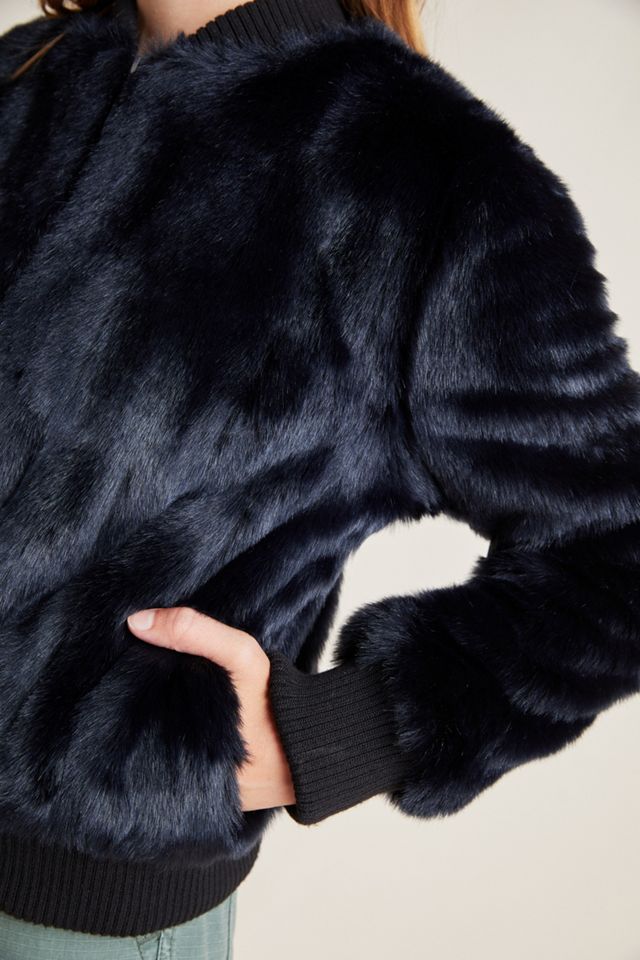 Faux Fur Bomber Jacket #4