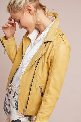 Doma leather outlet jacket with hood