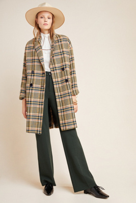 anthropologie tweed coat