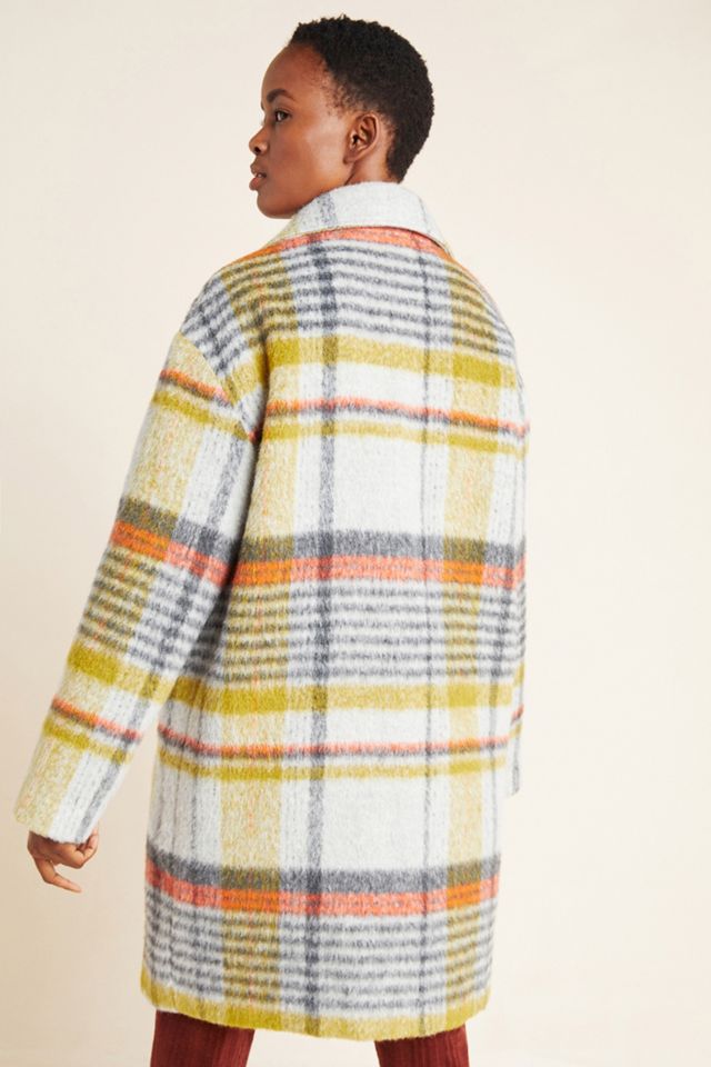 Camille Double-Breasted Plaid Coat #1
