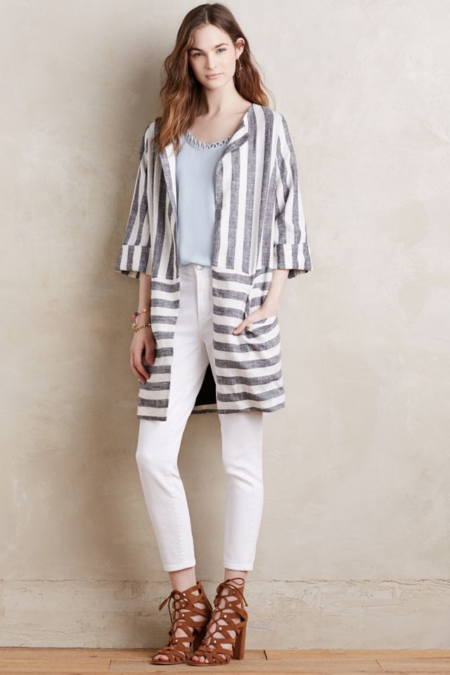 Striped Linen Coat #2