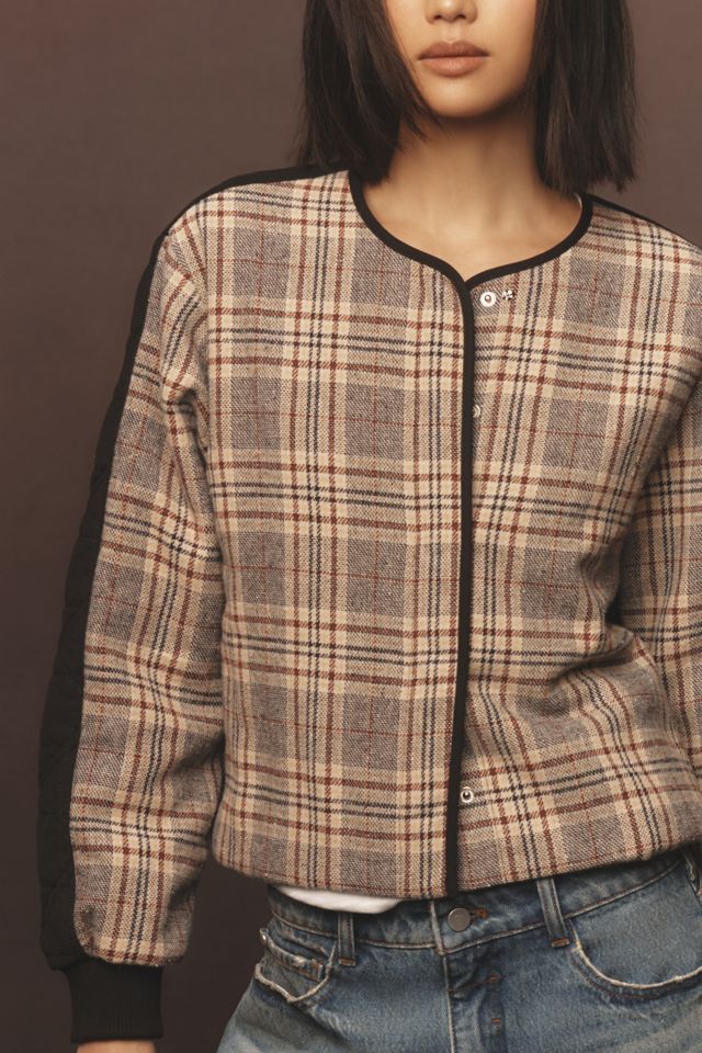 Dolan Left Coast Fabric Mix Quilted Jacket #1