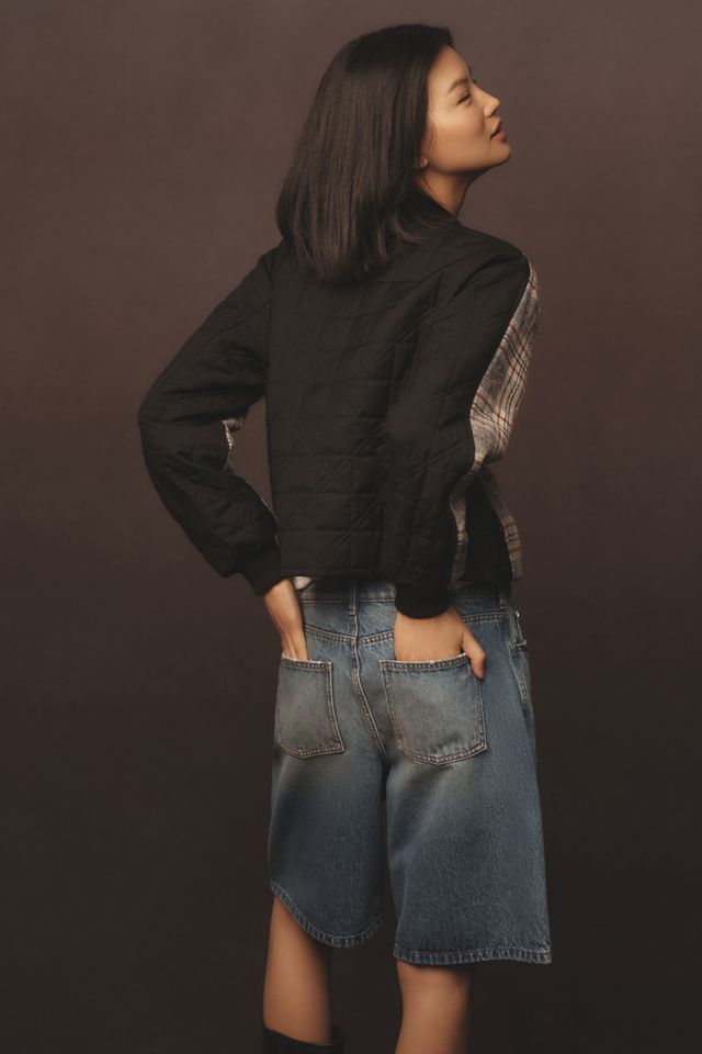 Dolan Left Coast Fabric Mix Quilted Jacket #2