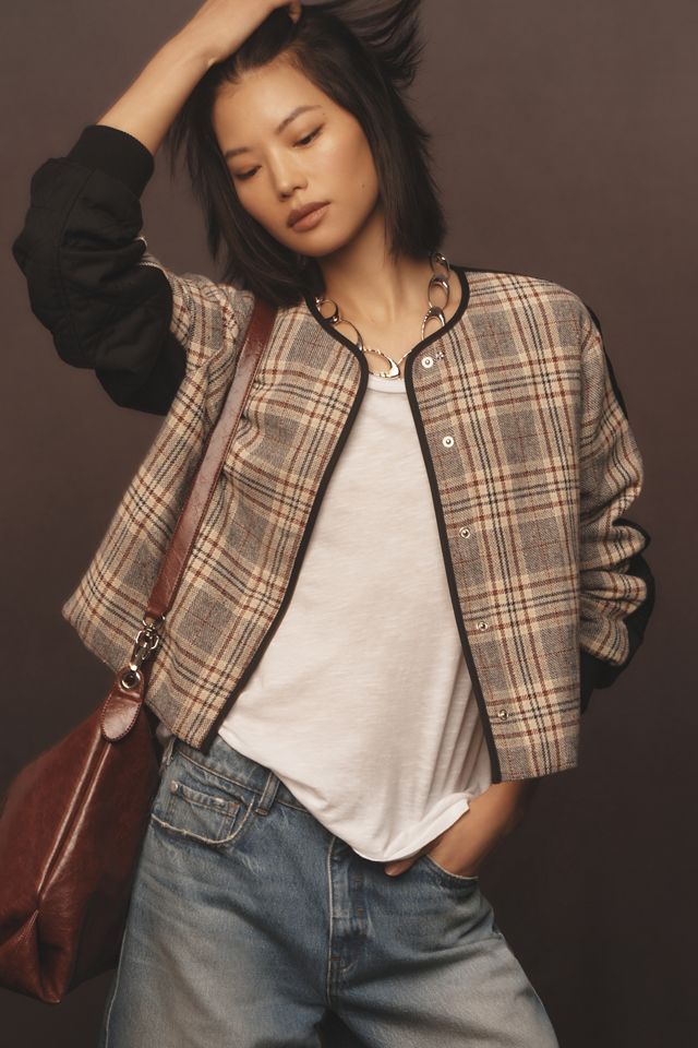 Dolan Left Coast Fabric Mix Quilted Jacket #4