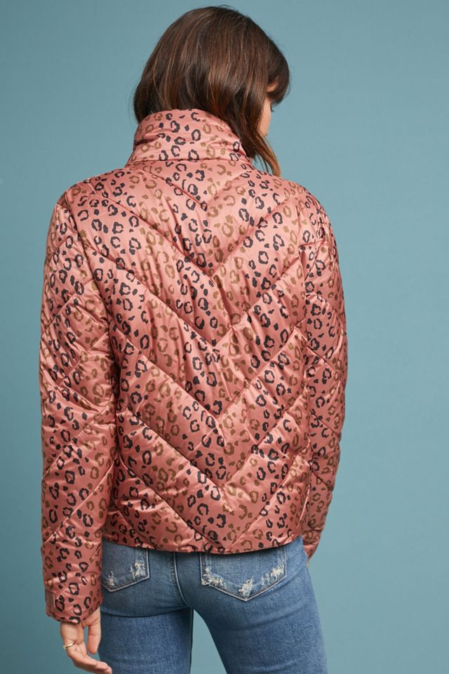 Quilted Leopard Puffer Jacket #1