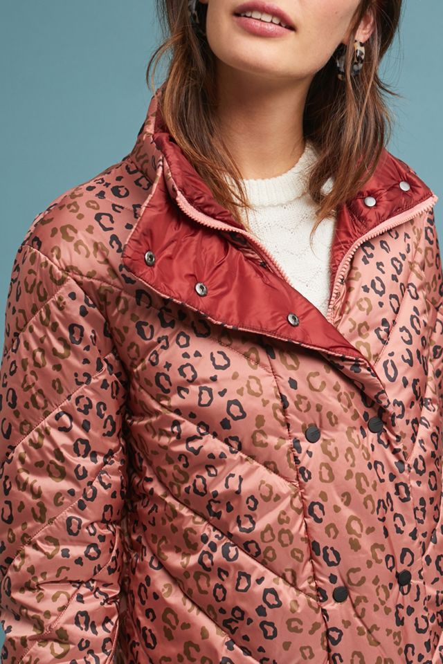 Quilted Leopard Puffer Jacket #2