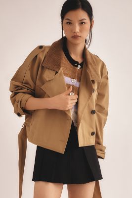 Citizens Of Humanity Kiernan Cropped Barn Jacket In Beige