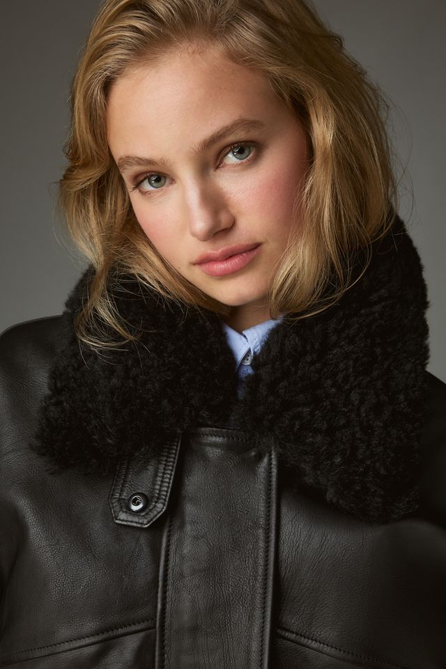 AGOLDE Avril Oversized Leather Jacket #3