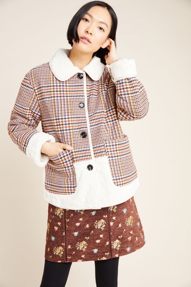 Plaid Faux Fur Jacket #3