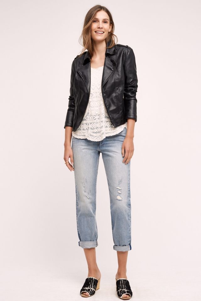 Vegan Leather Moto Jacket #3